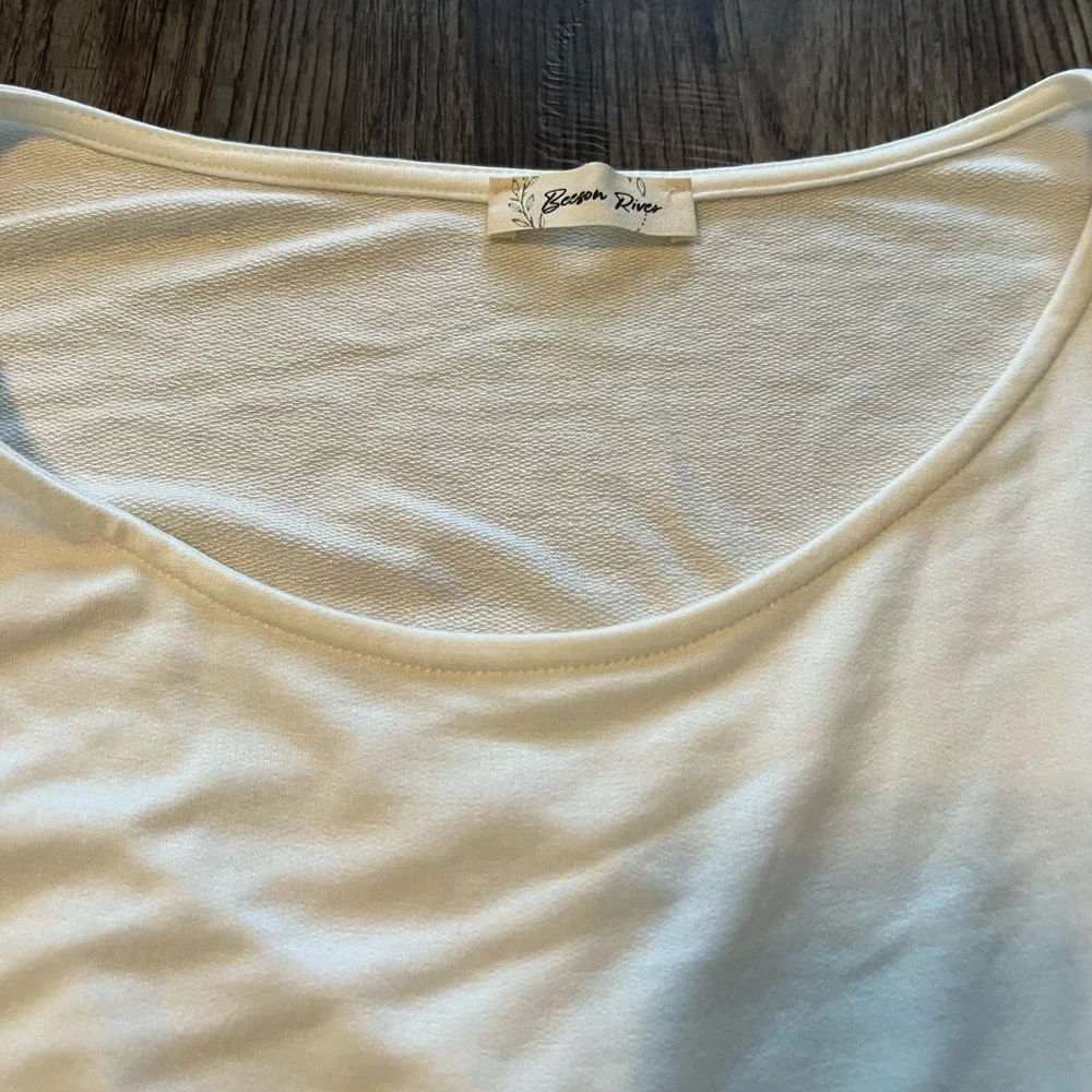 NWOT brand new off white mini dress with Cinched waist. - Picture 3 of 3